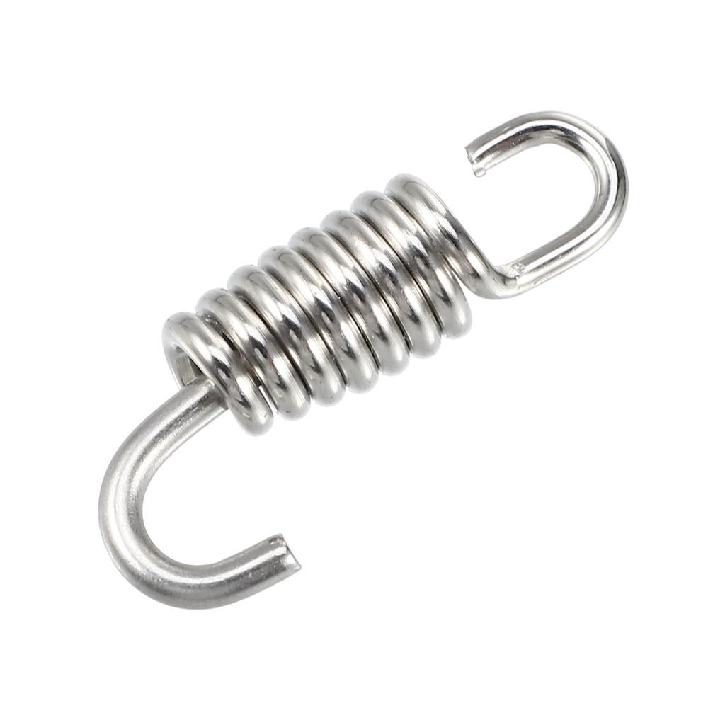 Motoforti 2Pcs 4Pcs 6Pcs 43mm 58mm Muffler Exhaust Pipe Spring for Motorcycle Universal Stainless Steel Silver Tone