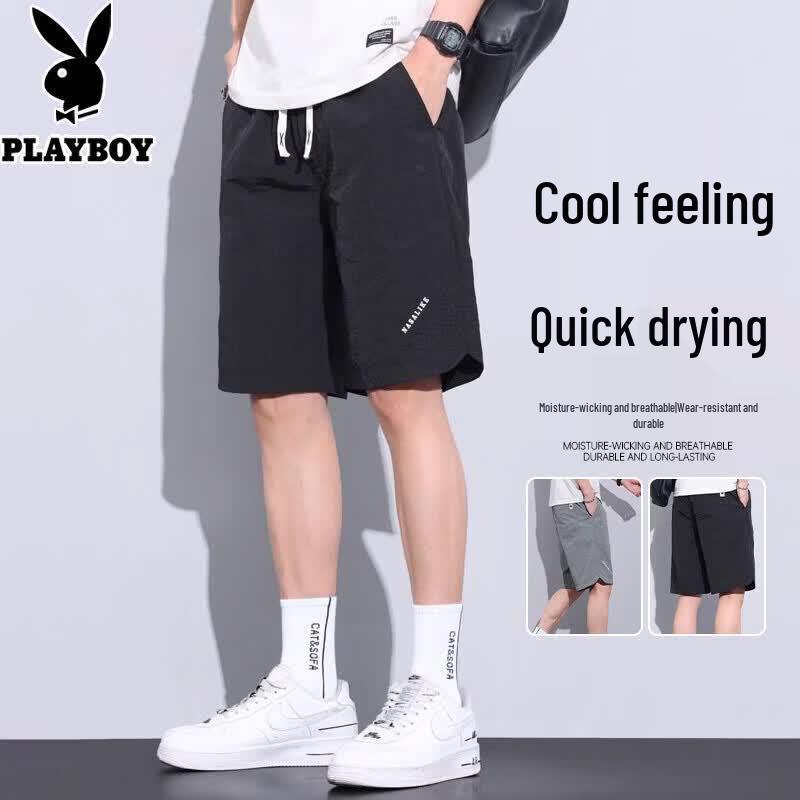 Playboy Men s Ice Silk Quick Dry Casual Shorts 4XL