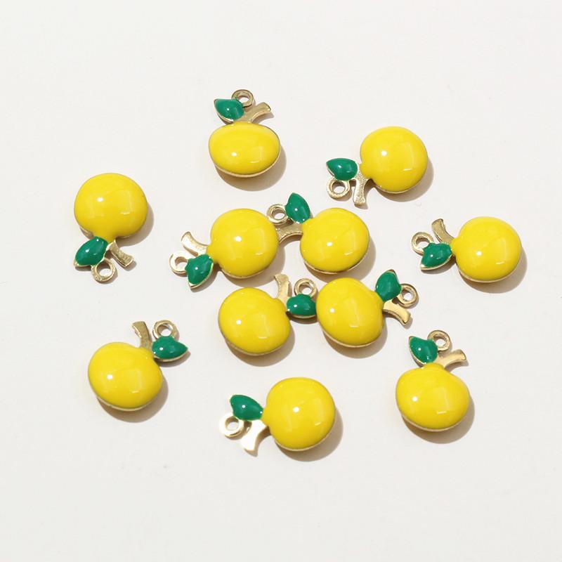 

20pcs Enamel Cherry Apple Strawberry Fruit Charms Pendant 11x8mm Stainless Steel DIY Jewelry Making Accessories Supplies