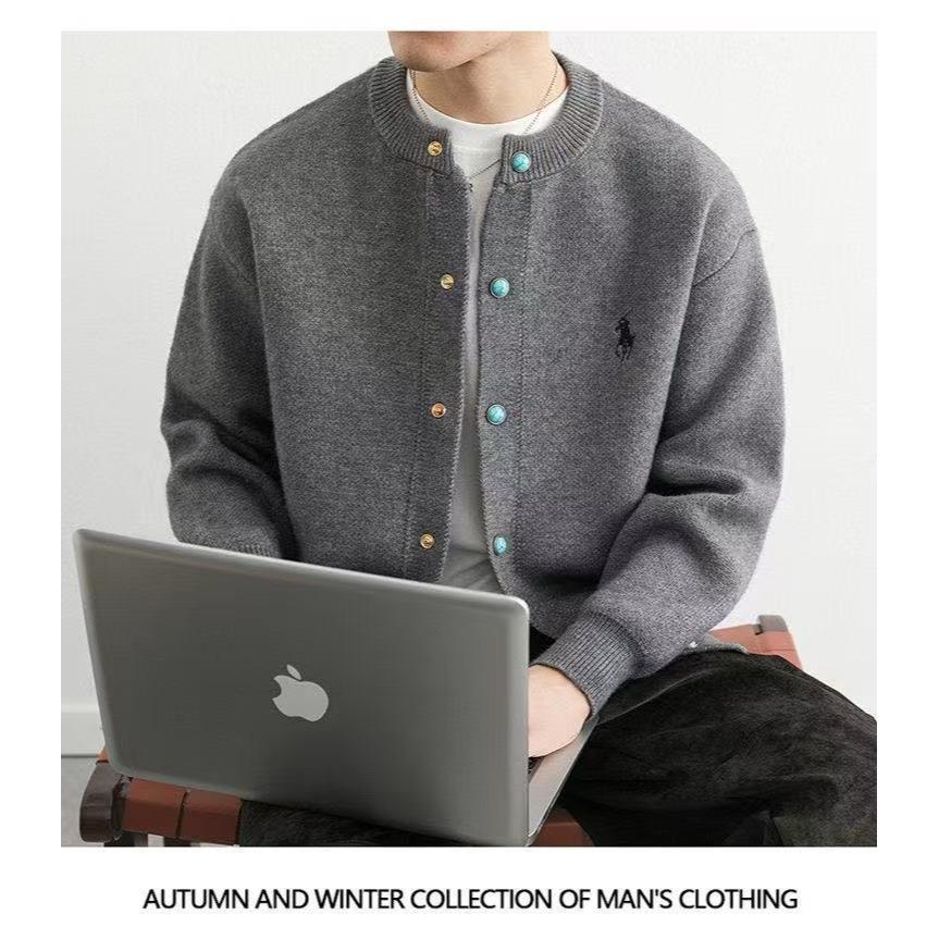 Men's Casual Arctic Fleece Knit Cardigan