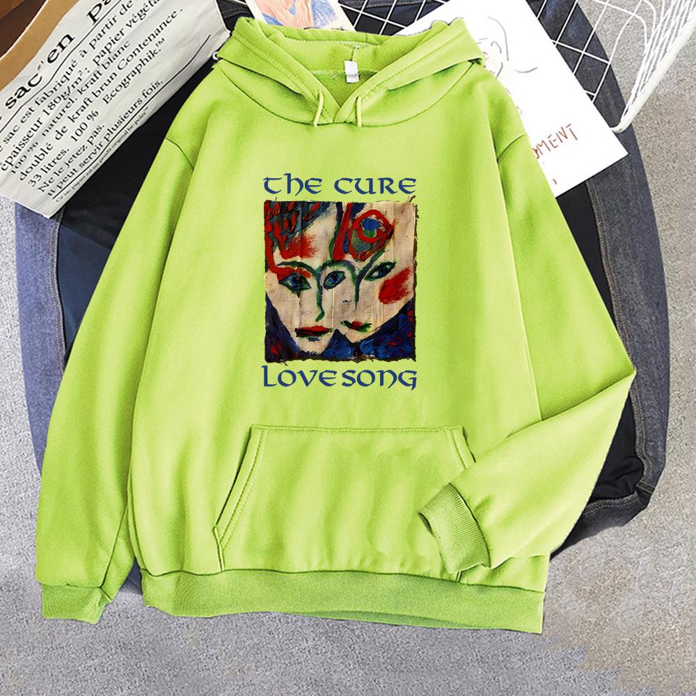 The Cure Love Song Hoodies Abstract Art Aesthetic Print Clothes Funny Mens Hooded Sweatshirts Cartoon Hoodie Harajuku Sudaderas