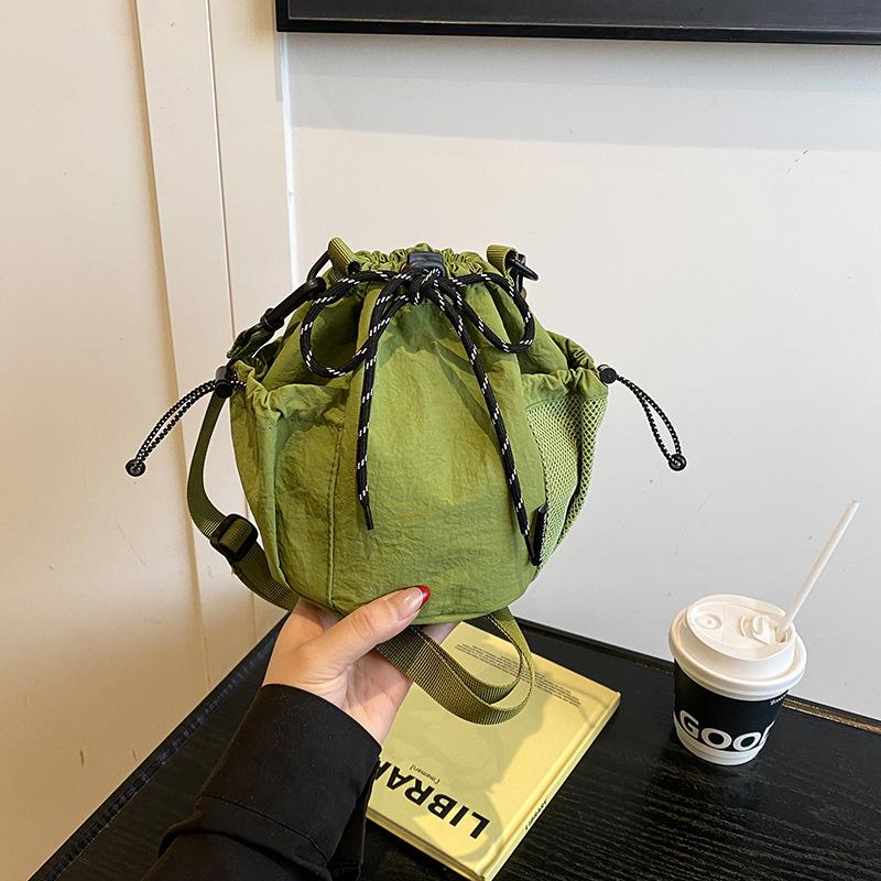 Canvas Bag Female Tide Brand Mobile Phone Bag Leisure Sports Travel Cycling Crossbody Small Bucket Bag