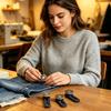 6PCS Jeans and Pants Button Waist Adjustment for DIY Pants Jeans Free Sewing Waist Extenders Buttons for Women and Men NK004