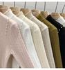 Lace Turtleneck Pearl Sweater: Long Sleeve Petite Knitwear for Autumn/Winter Women