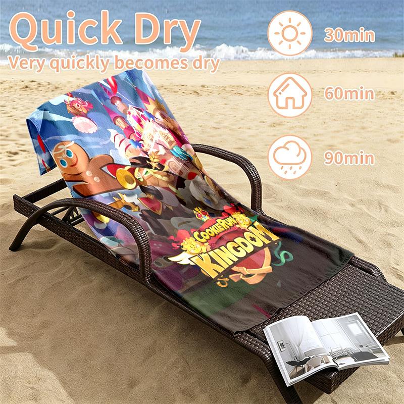 Cookie Run Kingdom Beach towels also serve as bath towels summer essential a musthave for the outdoors the beach and the pool