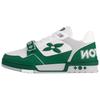 LOUIS VUITTON Trainer Cow Leather Low top Skateboard Shoes Men's Green 1AHTCP