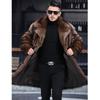 Imitation Mink Coat Men's Autumn and Winter New Thickened Medium and Long Large Size Men's Imitation Fur Coat