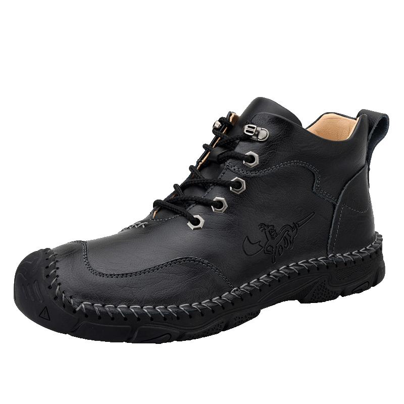 Fashion Fashion Men Ankle Boots Handmade Mens Boots Lightweight Mens Designer Boots Outdoor Sneakers Leather Work Boots Plus Size 38-48