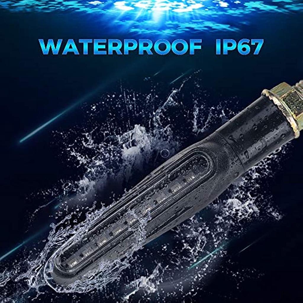 4 Pcs Motorcycle Flashing Approved E24 Universal Flashing Led Sequential 12V 9 Leds Lights Turn Signal Indicator Waterproof Ip67 Indicator Motorcycle