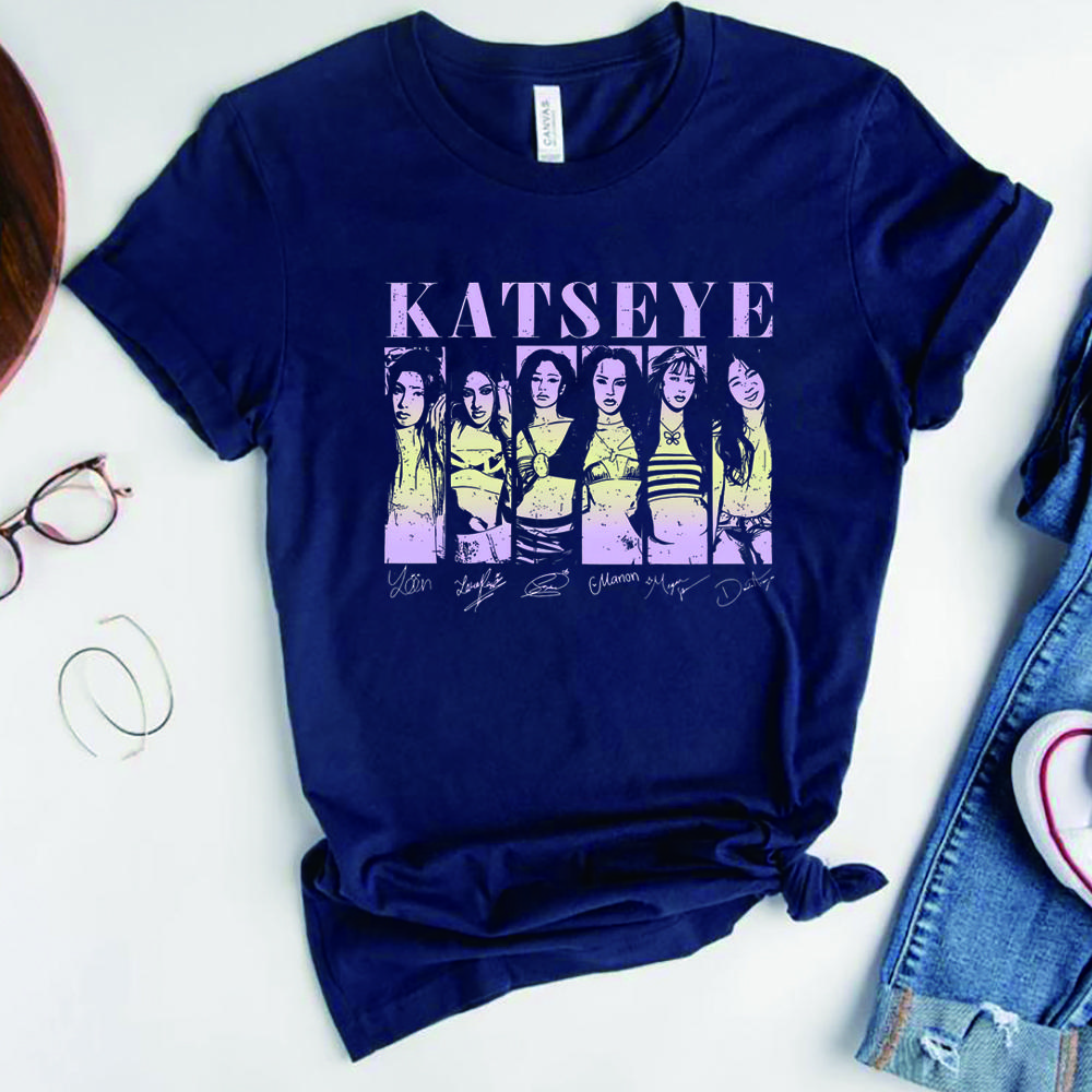 Aesthetic Katseye Music Tshirt Kpop Shirt Beautiful Chaos Tshirt Trendy Music Tee Y2k Top Unisex Short Sleeves Tops Fans Gift