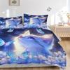 3pcs Anime Cat Butterfly Floral Bedding Set - Includes One Quilt Cover and Two Pillowcases (No Core) - Home Decor, Festival Gift, Polyester