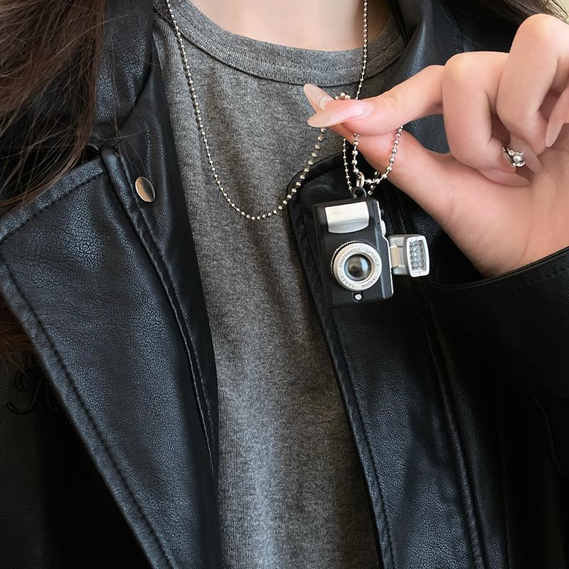 Fashion Flash Light Camera Necklace For Women Men Punk Long Chain Necklace Vintage Camera Pendant Necklaces Party Jewelry