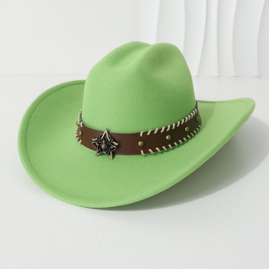New fashion couple hats for men and women, ethnic style suede cowboy hats, jazz hats, sunshade beach hats, wide-brimmed hats