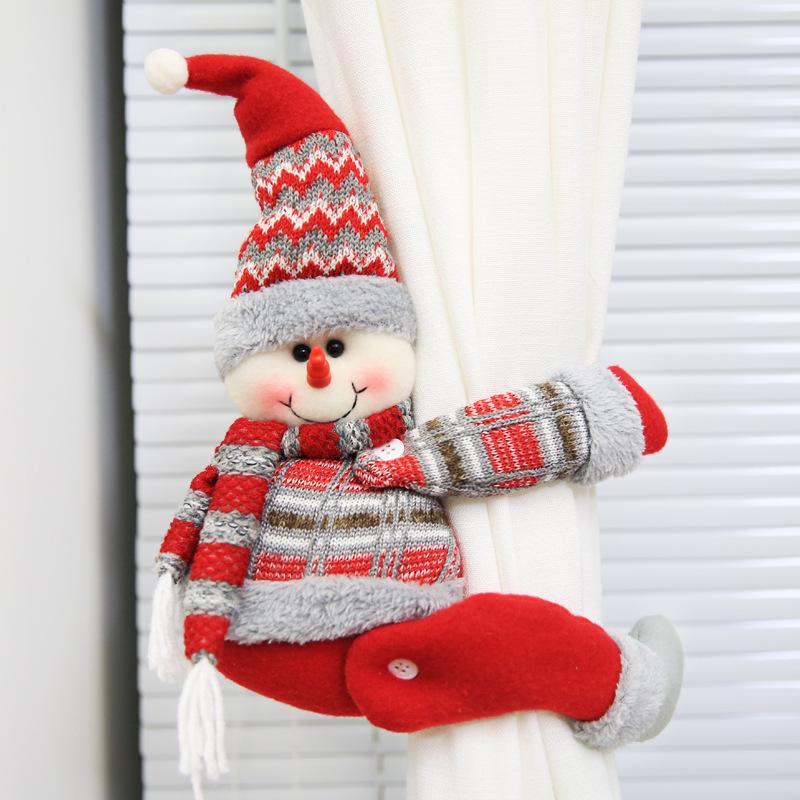 Christmas Cartoon Doll Curtain Buckle and Window Decoration