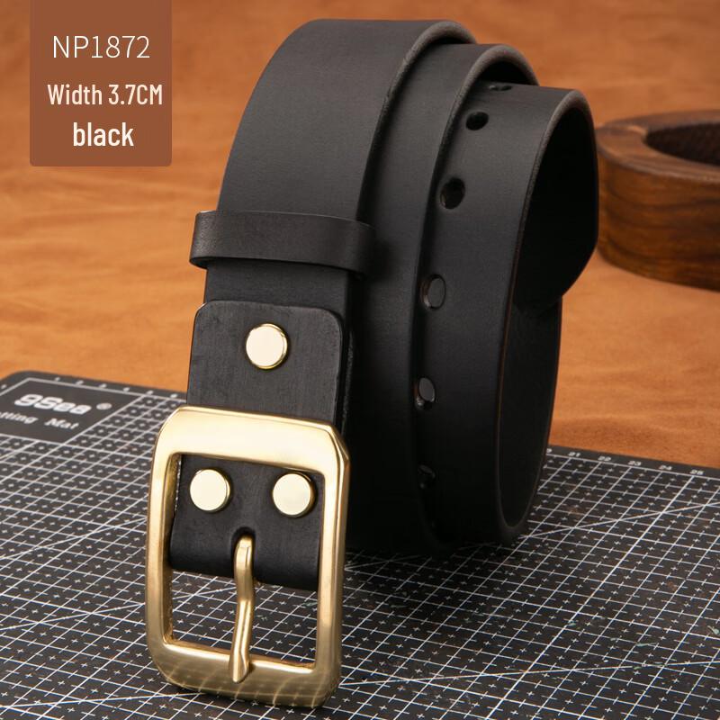Niudangjia Men's First Layer Cowhide Pin Buckle Belt