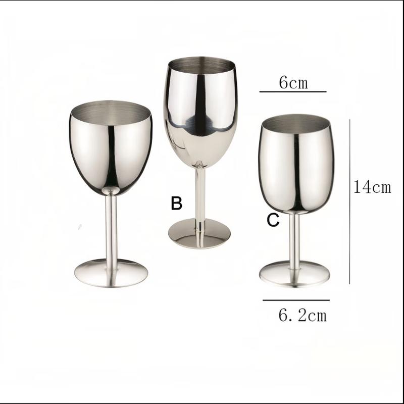 Shangqi Polished Stainless Steel Wine Glass Set