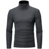 Langermet t-skjorte for menn med høy hals T-skjorter Pullover