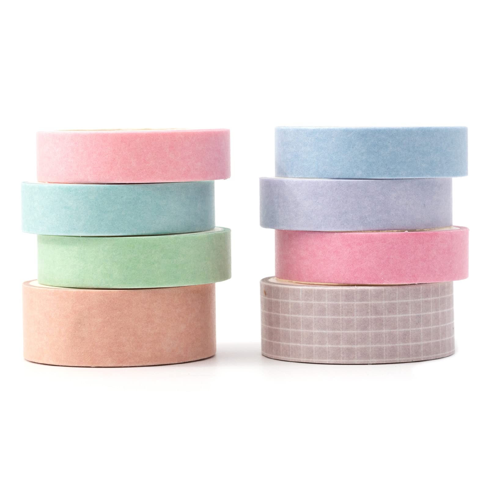 

Yubbaex Masking Basic Solid 8 for DIY Gift Decoration Tape, Colors, Rolls, Crafts, Journals, Planners, Scrapbooks, Wrapping, (Champagne)