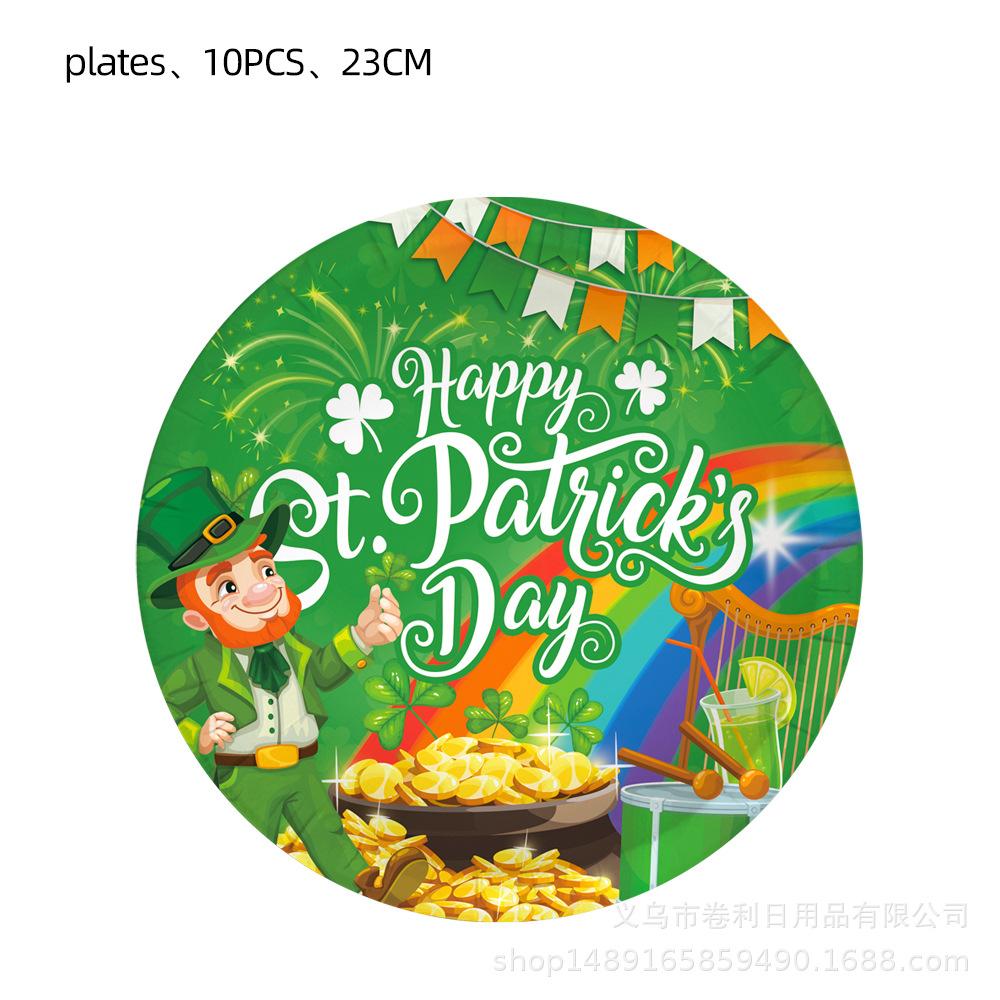 St. Patrick'S Day Party Supplies St. Patrick'S Party Decoration Arrangements Props Banners Disposable Tableware