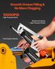 Grease Gun, 10000 PSI High Pressure, Heavy Duty Pistol Grip Grease Gun Kit with 0.4 L Capacity, Includes 46 cm Flex Hose, 1 Extension Rigid Pipe and 1