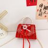 Childrens Elegant Artificial Pearl Handbag With Sequin Bow For School And Parties