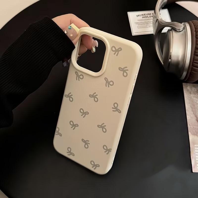 Bow Lichee Pattern Case For VIVO Y28S Y29S Y29 Y39 Y36 Y28 Y19S Y04 V50 V40 Lite V30 V25 Pro V30E Y03 Y16 Y22S Y02 Y35 Y27 V29