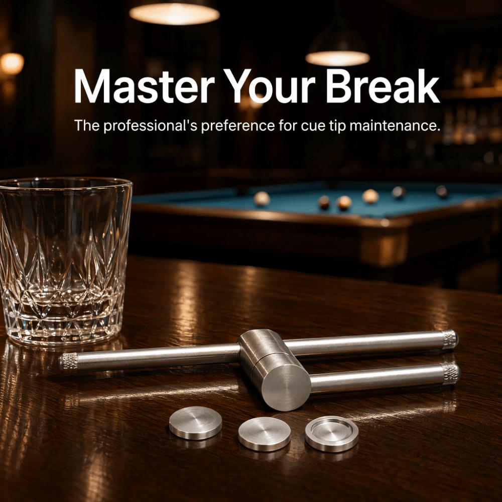 11PCS Threaded Billiard Cue Tip Shaper Stainless Steel Pool Cue Tip Compressor Cue Tip Shaping