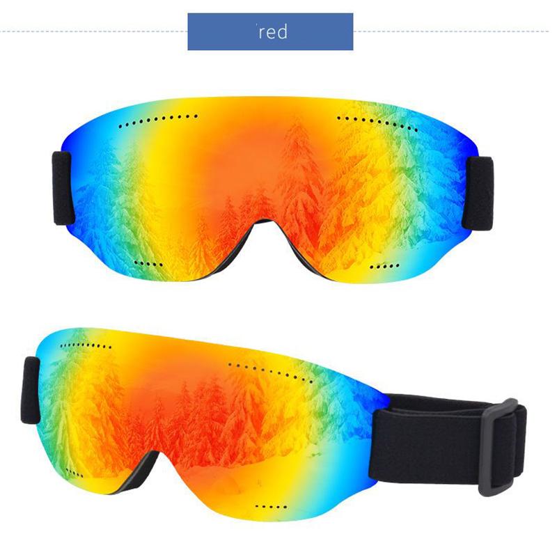 Skibrille für Erwachsene, einlagig, groß, kugelförmig, winddicht, beschlagfrei, ultraleicht, UV400-Schutz