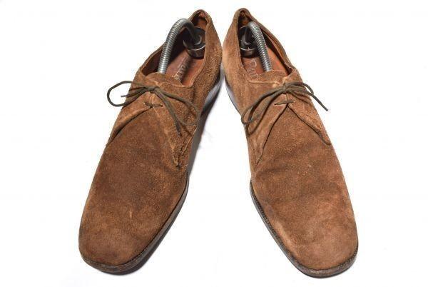 England BARKER Suede Leather Plain Toe Business Shoes 28.0(USED)
