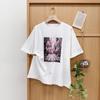Mizqz Summer Boxy ShorT Sleeve T shirT New York ciTy leTTering prinT 3 Colo