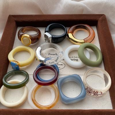 Simple Resin Ring, Fashionable Temperament, Niche Design, Fashionable And Versatile, Daily Leisure Commuting Ring, Ring