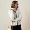 Kemengboka Women's High-End Color-Block Thickened Cashmere Cardigan