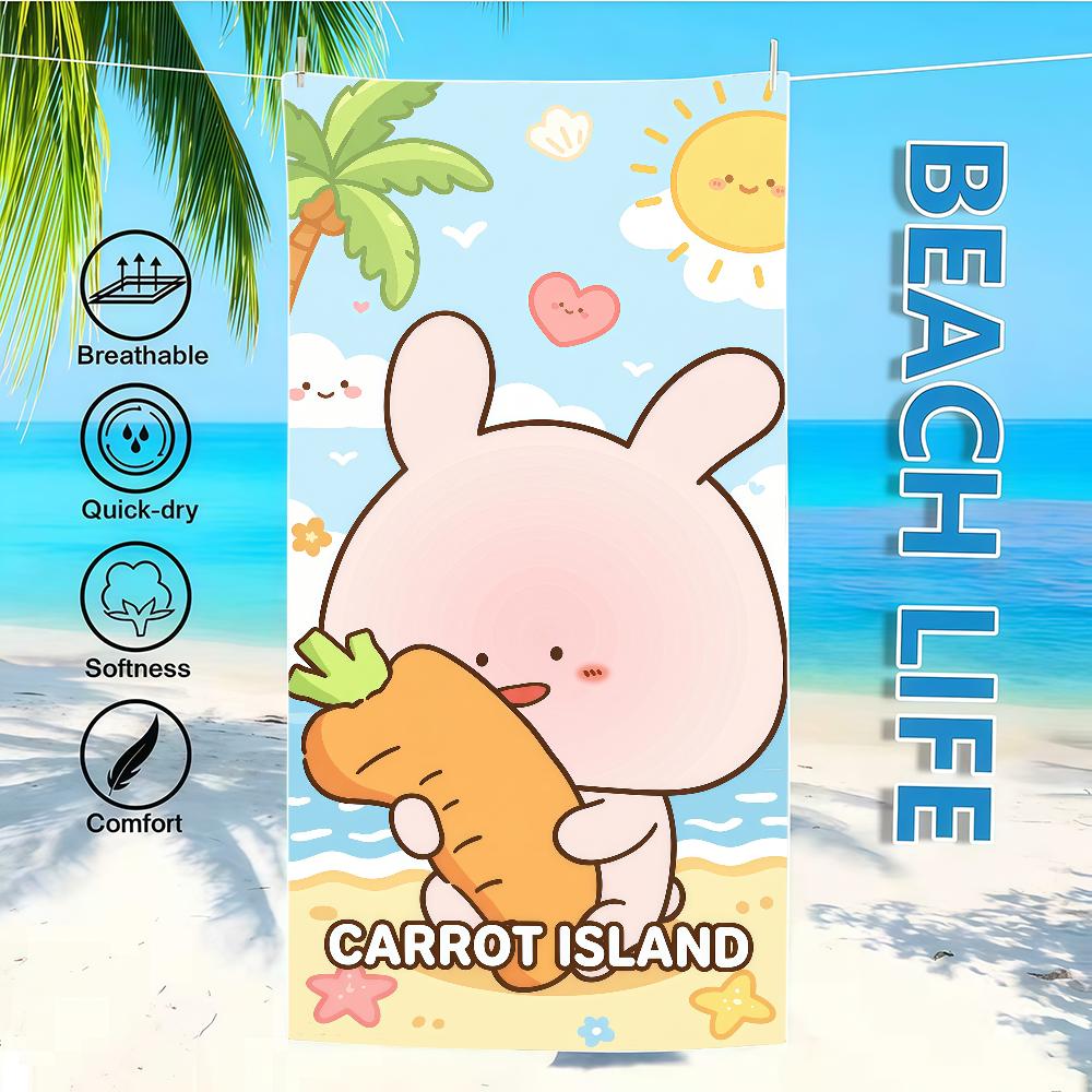 A-Asamimichaans Cartoon Schläfrig Niedlich Handtuch Textil Bademantel Strand Schnelltrocknend Leicht Tragbar Camping Schwimmbad Reise