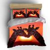 Sunset Giraffe Art Decor Soft Comfortable Duvet Cover Bedding Set Included 1*Duvet Cover & 2*Pillowcases, Gift