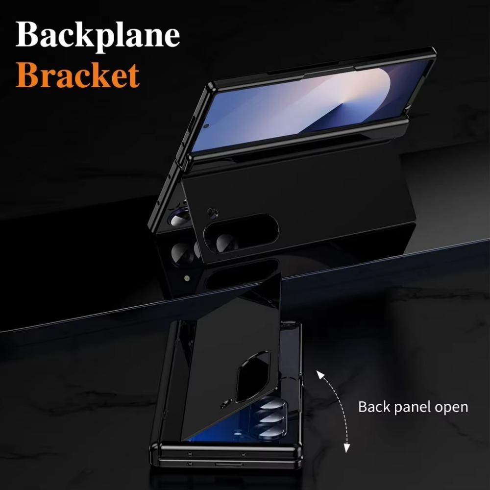 High Quality Business Matte Kickstand Hinged Case For Samsung Galaxy Z Fold7 6 5 4 3 Screen Protector Film Hard Shockproof Cover