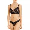 French Lace Push-Up Bra Set with Lily Embroidery & Mesh