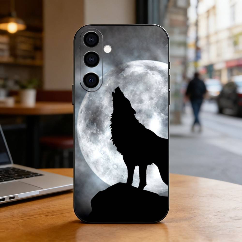 Wolf Animals Cool Phone Case For Samsung Galaxy A73,A72,A71,A70,A53,A52,A51,Soft Silicone Black Cover