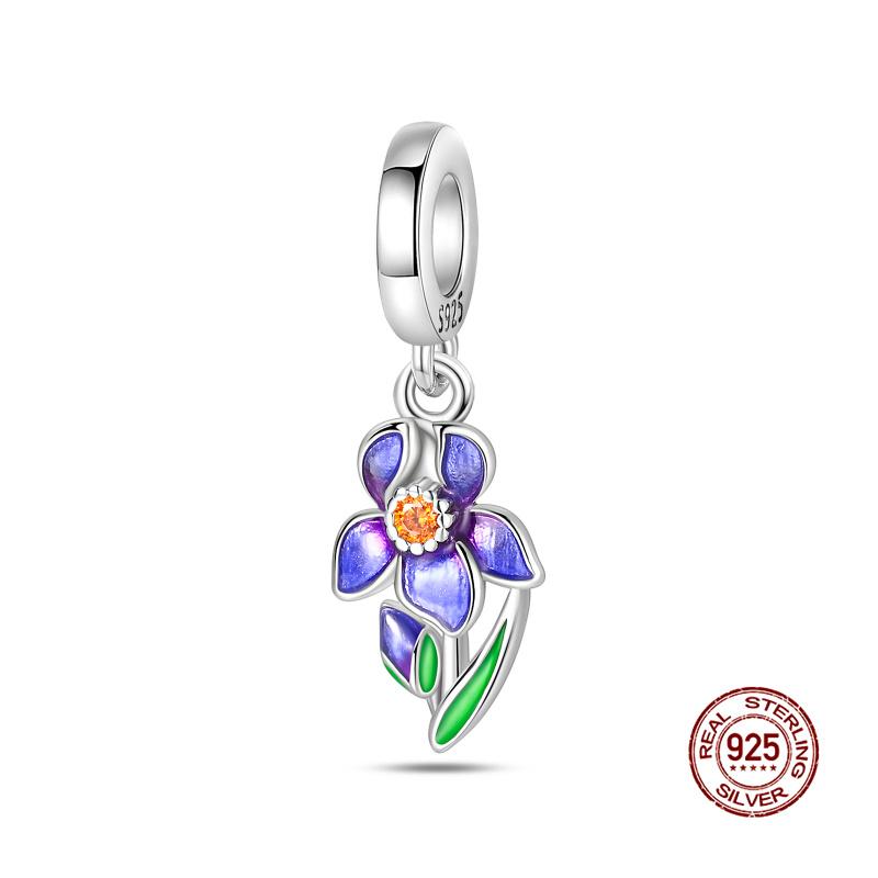 Charm Copper Fit 3Mm Original Bracelet Necklace Womens Bouquet & Butterfly Charm Bead Diy Fine Jewelry Gift New