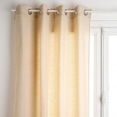 Eyelet Curtain "Jacquard Geo" 140 X 260 Cm Atmosphera - Linen