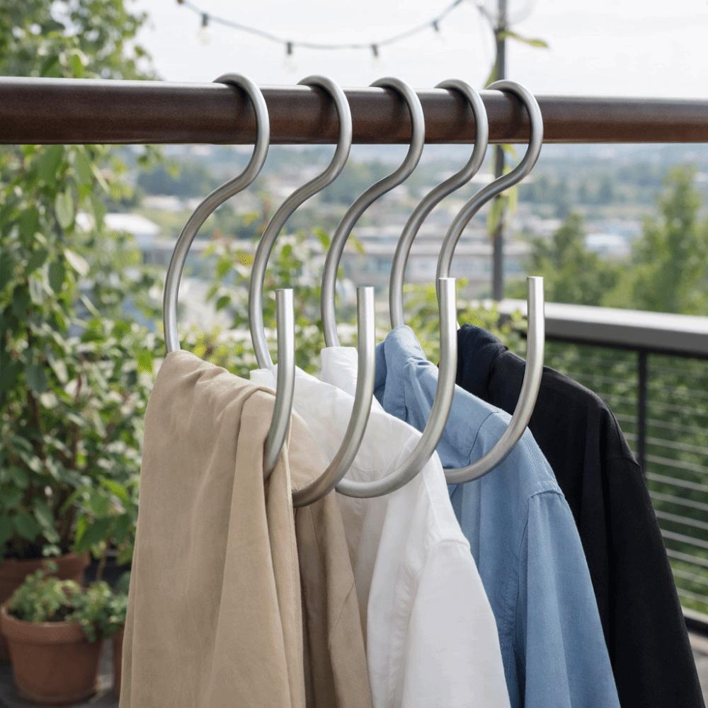 2PCS Aluminum Zinc Zinc Alloy Scarf Bag Hook Space-Saving Closet Organizer Hooks Clothing Hanging
