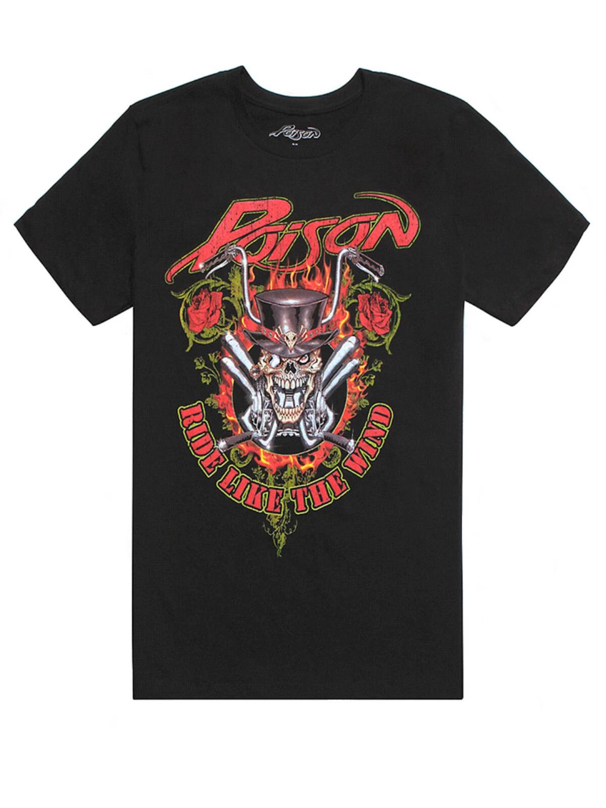 

Poison Ride Like The Wind Black Men s T-shirt NEW 4XL