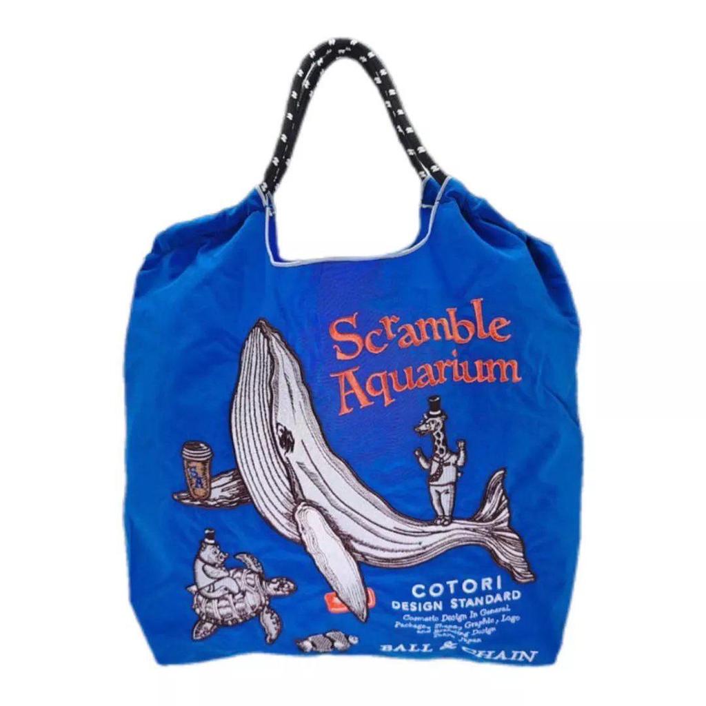 Trendige blaue bestickte Bucket Bag - Vielseitige Handtasche aus Oxford-Gewebe mit großem Fassungsvermögen