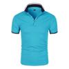 2022 Men's Summer Solid Color Polo Shirt - Trendy Sporty Short Sleeve Top