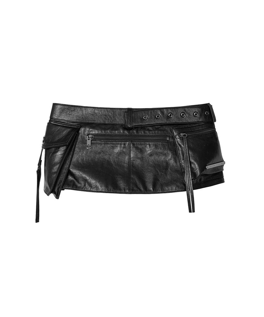 Teulimingbeodeu Multi-Pocket Waist Belt [Black]