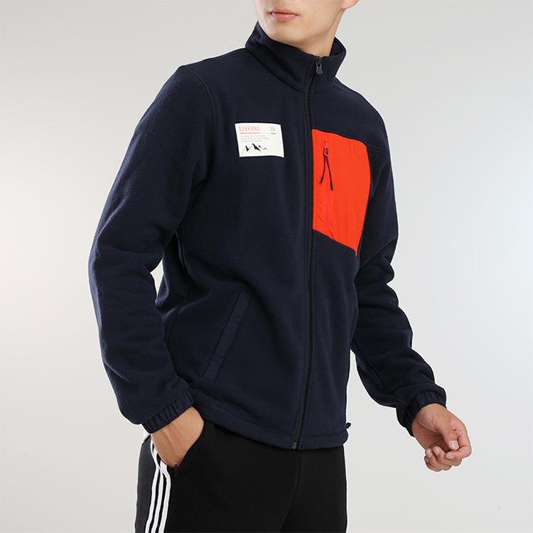 Adidas Neo Stand Collar Sports Jacket Men Outerwear Legend-Ink-Blue GM2287