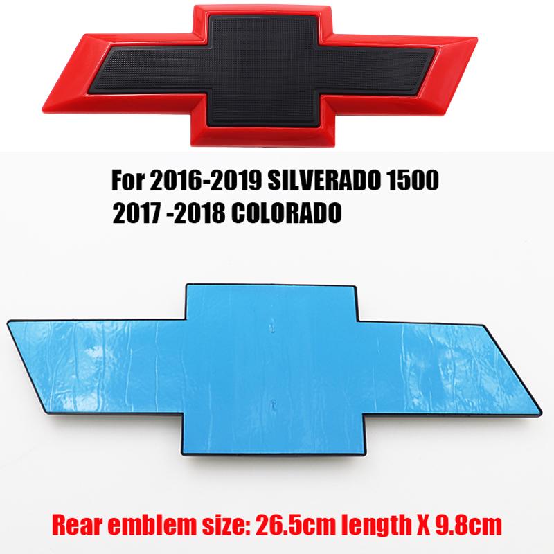 1pcs 3D ABS Car Rear logo Rear Bumper tail door trunk car rear Emblem sticker styling Accessories For Chevrolet SILVERADO
