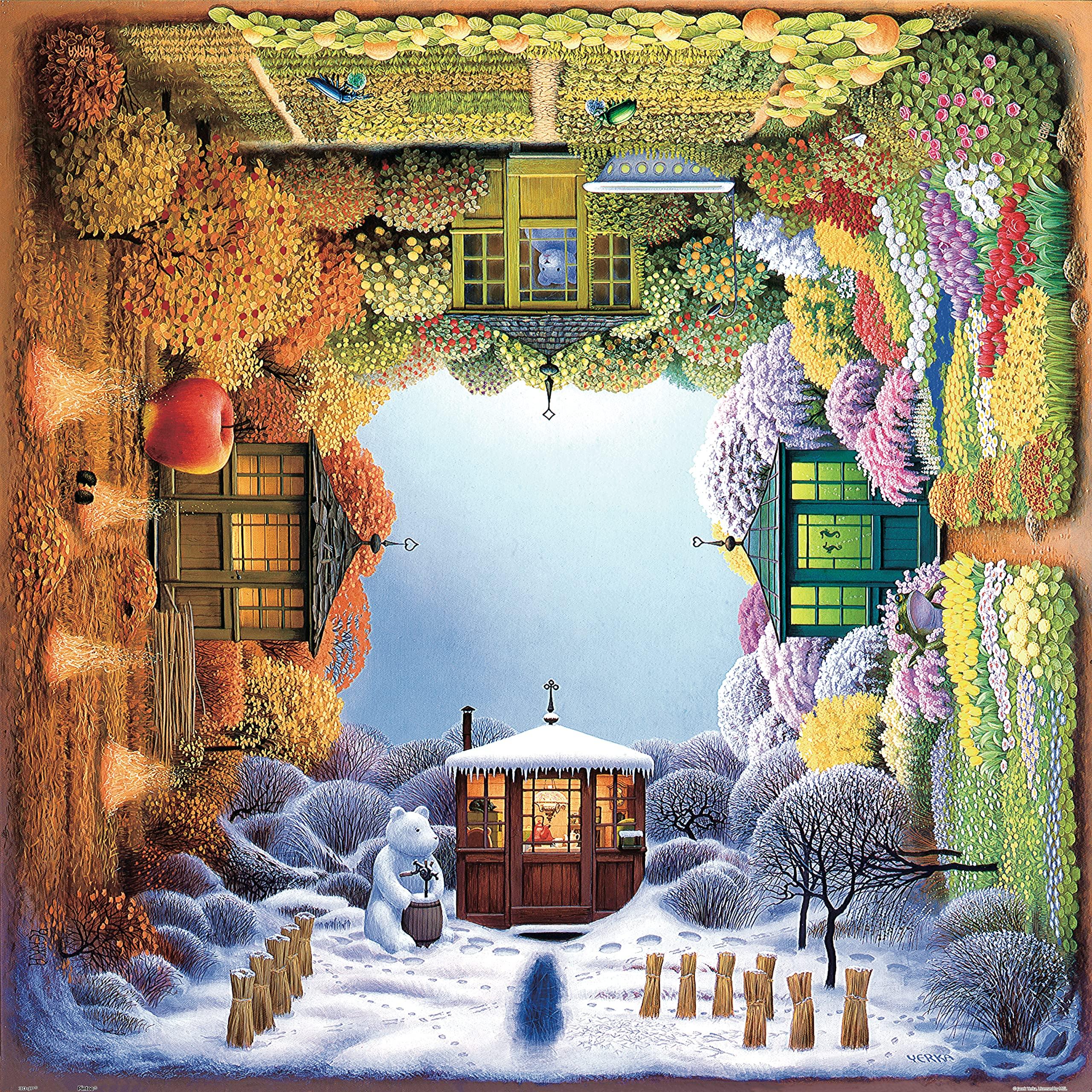 

Pintoo plastic jigsaw puzzle Yerka Four Seasons no clicks into place 1600-piece [Jacek - Story] (59x59cm) - Adult-level, challenging, fragments,