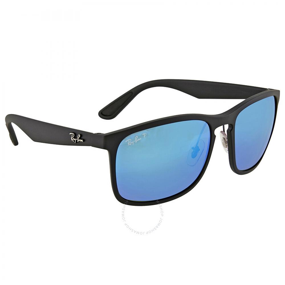 Ray Ban Chromance Polarized Blue Mirror Square Unisex Sunglasses Rb4264 601sa1 58