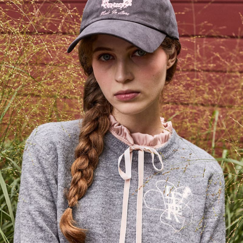 ITER Washed Color Crown Logo Ball Cap_Charcoal