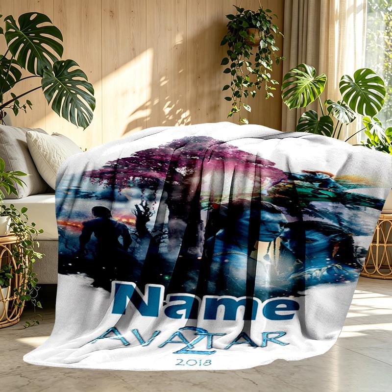 Coperta Stampata con Avatar Personalizzato e Nome Personalizzato, Decorazione per la Casa, Camera da Letto, Divano, Campeggio, Divanetto, Regali per Compleanno Natale